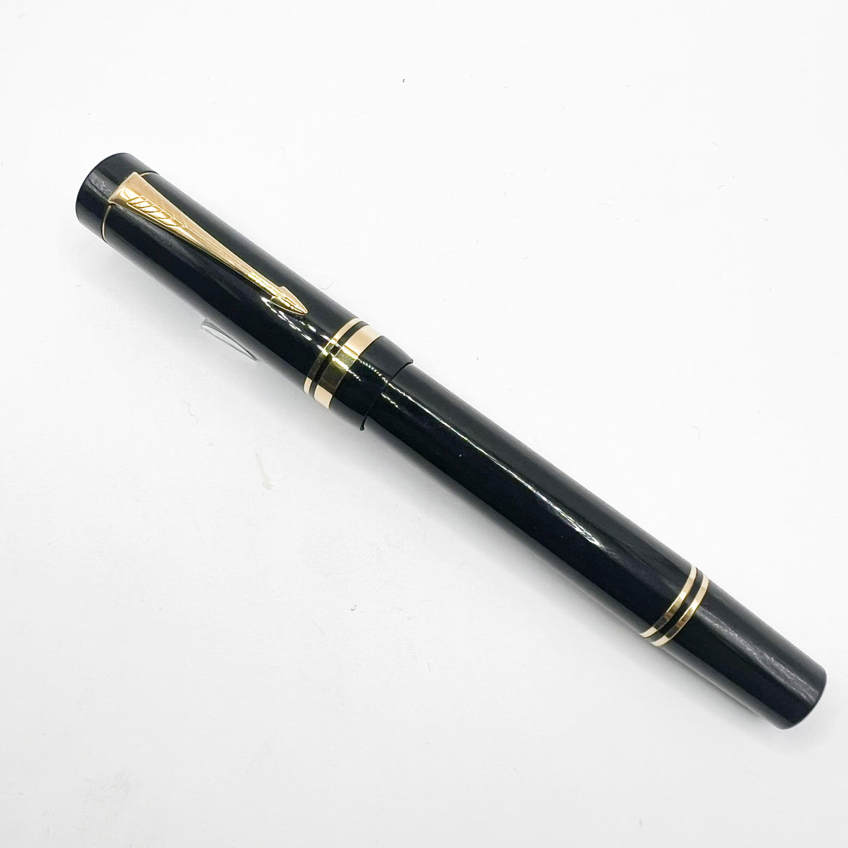 Parker “George Bush” 1989 Inaugural Black Duofold Centennial (Largest)  Fountain Pen -   Medium 18kt Gold Nib