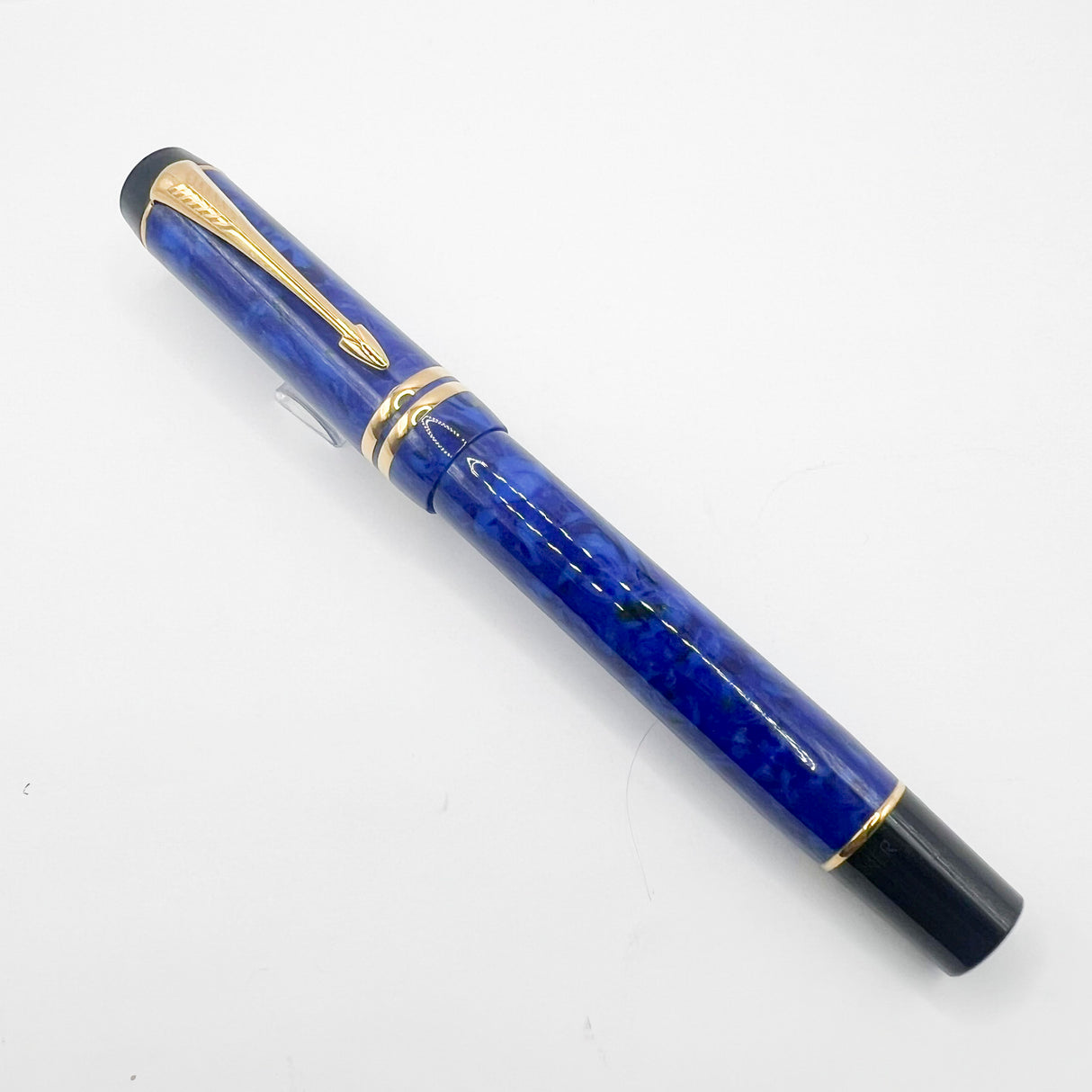 Parker Lapis Blue Duofold Centennial (Largest) Fountain Pen - Extra Fine 18kt Gold Nib