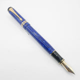 Parker Lapis Blue Duofold Centennial (Largest) Fountain Pen - Extra Fine 18kt Gold Nib