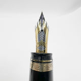 OMAS Blue/Black  #360 Oversized Triangulated Fountain Pen - Medium 18kt Gold Nib
