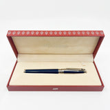 S. T. Dupont Grand Orpheo Theme Placed Midnight Blue Lacquer Fountain Pen - Fine 18kt Gold Nib