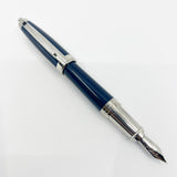 S. T. Dupont Grand Orpheo Theme Placed Midnight Blue Lacquer Fountain Pen - Fine 18kt Gold Nib