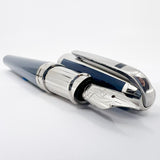 S. T. Dupont Grand Orpheo Theme Placed Midnight Blue Lacquer Fountain Pen - Fine 18kt Gold Nib