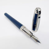 S. T. Dupont Grand Orpheo Theme Placed Midnight Blue Lacquer Fountain Pen - Fine 18kt Gold Nib