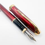 Cross Pinnacle Bordeaux Lacquer Fountain Pen -  Fine 18kt Gold Nib