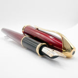 Cross Pinnacle Bordeaux Lacquer Fountain Pen -  Fine 18kt Gold Nib