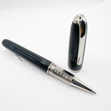 Cartier - Louis Cartier Black Fluted Rollerball - Platinum-Plated Trim