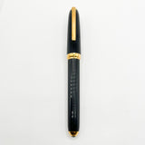Cartier - Louis Cartier Black Fluted Fountain Pen - Fine 18kt Gold Nib