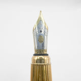 Cartier - Louis Cartier Black Fluted Fountain Pen - Fine 18kt Gold Nib