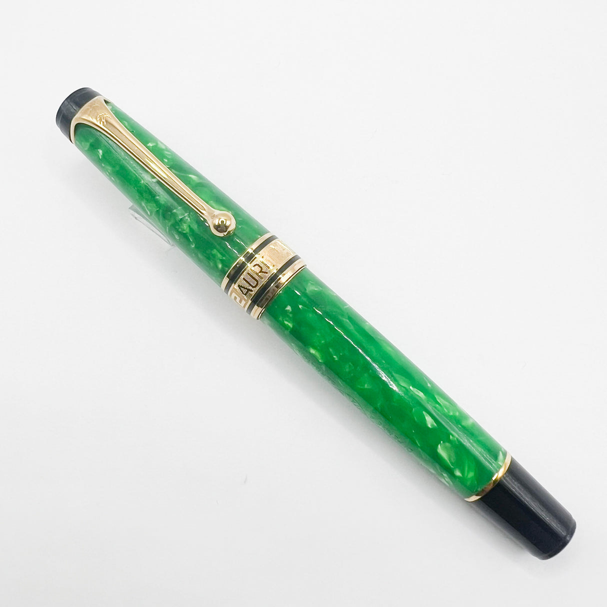 Aurora Optima Primavera Marbled Green Limited Edition Fountain Pen - Fine 18kt Gold Nib