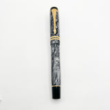 Parker Duofold Centennial (Largest) Marbled Gray, Pearl & Black Fountain Pen - Extra Fine 18kt Gold Nib