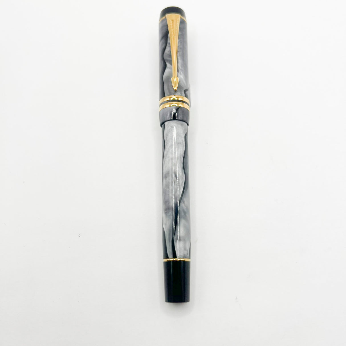 Parker Duofold Marbled Gray, Pearl & Black Rollerball