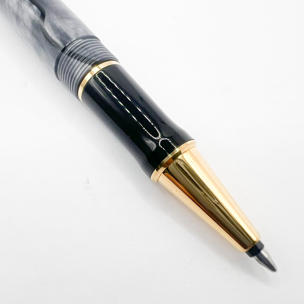 Parker Duofold Marbled Gray, Pearl & Black Rollerball