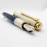 Pelikan M800 Special Edition Midnight Blue/Cream Fountain Pen - Flexible Medium 14kt Gold Nib