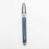 S. T. Dupont Grand Orpheo Theme Placed Midnight Blue Lacquer Fountain Pen - Medium 18kt Gold Nib