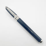 S. T. Dupont Grand Orpheo Theme Placed Midnight Blue Lacquer Fountain Pen - Medium 18kt Gold Nib