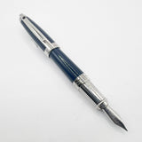S. T. Dupont Grand Orpheo Theme Placed Midnight Blue Lacquer Fountain Pen - Medium 18kt Gold Nib