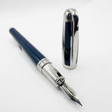 S. T. Dupont Grand Orpheo Theme Placed Midnight Blue Lacquer Fountain Pen - Medium 18kt Gold Nib