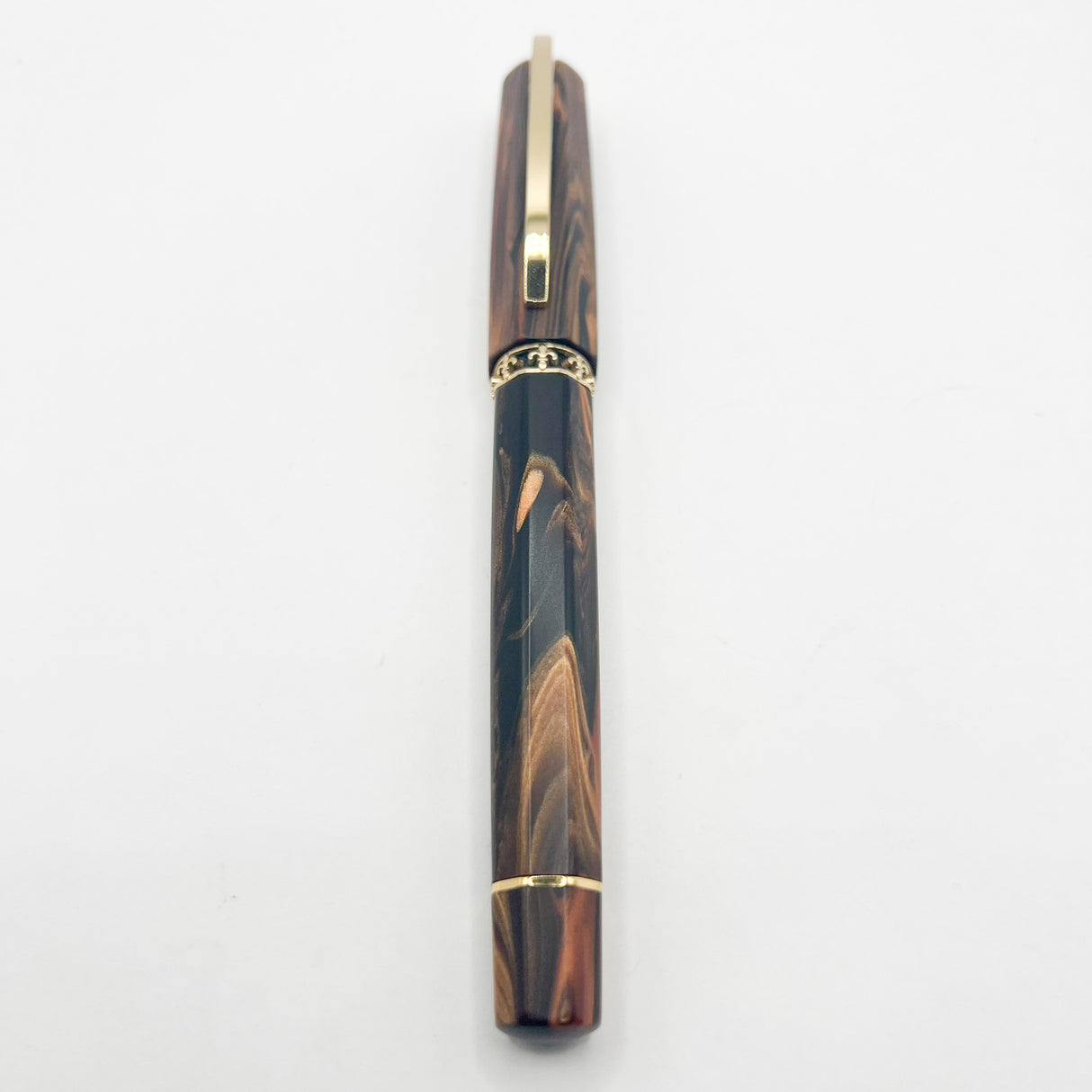 Visconti Medici "Briarwood" Facetted Fountain Pen - Extra Fine 18kt Gold Nib