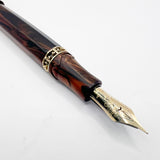 Visconti Medici "Briarwood" Facetted Fountain Pen - Extra Fine 18kt Gold Nib