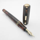 Visconti Medici "Briarwood" Facetted Fountain Pen - Extra Fine 18kt Gold Nib
