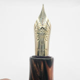 Visconti Medici "Briarwood" Facetted Fountain Pen - Extra Fine 18kt Gold Nib