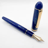 Platinum 3776 Century Celluloid Midnight Ocean Blue Fountain Pen - Broad 18kt Gold Nib