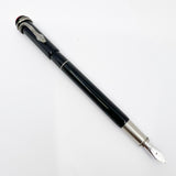 Montblanc Heritage Rouge Et Noir Black Fountain Pen  - Double Broad Oblique (Profile of Left Foot) 14kt Gold Nib