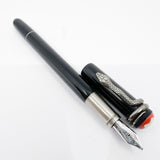 Montblanc Heritage Rouge Et Noir Black Fountain Pen  - Double Broad Oblique (Profile of Left Foot) 14kt Gold Nib