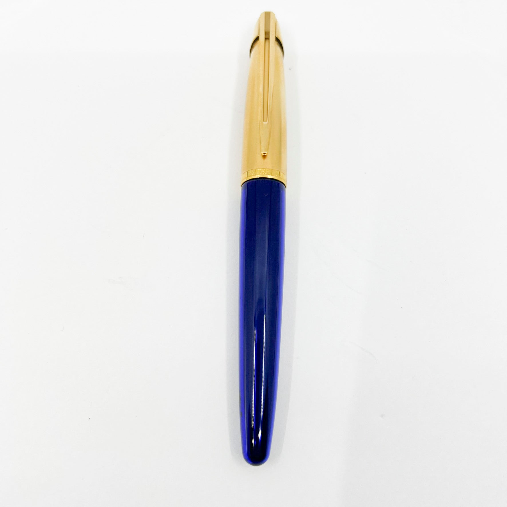 Waterman Edson Blue Translucent Fountain Pen - Oblique Left Handed