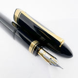 OMAS Blue/Black  #360 Oversized Triangulated Fountain Pen - Fine 18kt Gold Nib