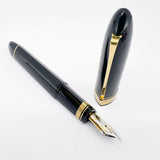 OMAS Blue/Black  #360 Oversized Triangulated Fountain Pen - Fine 18kt Gold Nib