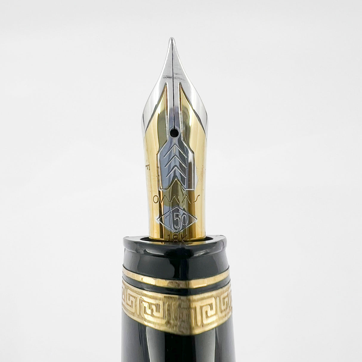 OMAS Blue/Black  #360 Oversized Triangulated Fountain Pen - Fine 18kt Gold Nib