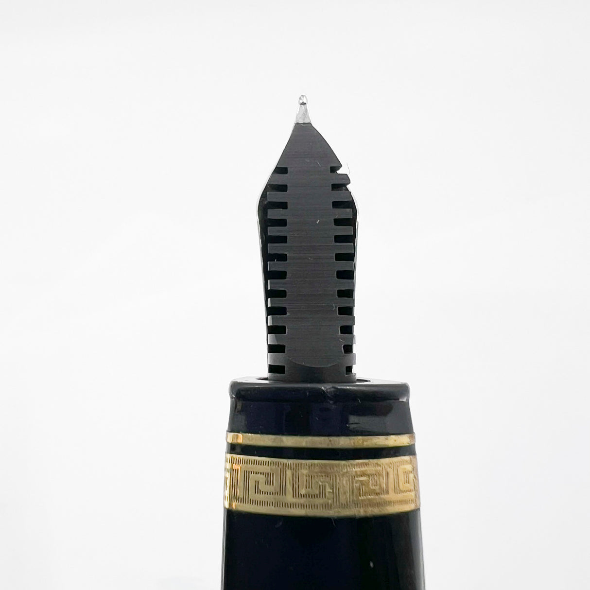 OMAS Blue/Black  #360 Oversized Triangulated Fountain Pen - Fine 18kt Gold Nib