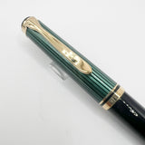 Pelikan K800 Ballpoint Pen - Black Barrel/Green Striped Cap