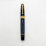 Aurora Optima Blue Marble Auroloide Fountain Pen - Medium 14kt Gold Nib