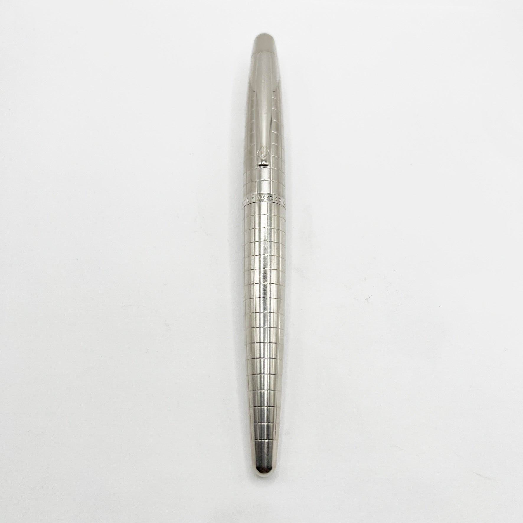 ダンヒル AD2000 ブラッシュドステンレススチール ボールペン Dunhill AD2000 Brushed Stainless Steel Cross Hatch Design Fountain