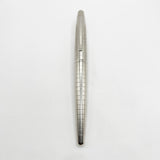 Dunhill AD2000 Brushed Stainless Steel Cross Hatch Design  Fountain Pen -  Medium 18kt Gold Nib (Leans to Fine)