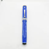 Wahl-Eversharp Decoband Lustrous Amalfi Blue w/Rhodium Plated Trim Fountain Pen - Large Medium 14kt Gold Nib
