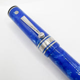 Wahl-Eversharp Decoband Lustrous Amalfi Blue w/Rhodium Plated Trim Fountain Pen - Large Medium 14kt Gold Nib