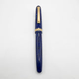 Platinum #3776 Celluloid Marbled Midnight Blue Ocean Fountain Pen - Broad 18kt Gold Nib