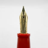 OMAS for  Armando Simoni Club/1990's -   Milord Paragon Coral Fountain Pen - Medium 18kt Gold Nib