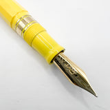 OMAS for  Ferrari/1990's -  Ferrari Yellow Facetted Paragon Fountain Pen - Medium 18kt Gold Nib