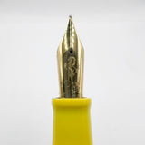 OMAS for  Ferrari/1990's -  Ferrari Yellow Facetted Paragon Fountain Pen - Medium 18kt Gold Nib