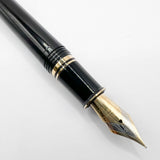 Sheaffer Connaisseur Black Fountain Pen - Fine 18kt Gold  Nib