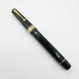 OMAS  Senior Paragon Extra - Large Facetted Black Fountain Pen - Semi-Flexible Medium 18kt Gold Nib