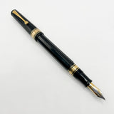 OMAS  Senior Paragon Extra - Large Facetted Black Fountain Pen - Semi-Flexible Medium 18kt Gold Nib