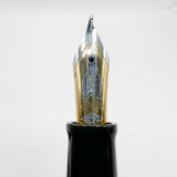 OMAS  Senior Paragon Extra - Large Facetted Black Fountain Pen - Semi-Flexible Medium 18kt Gold Nib
