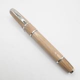 OMAS  Krug Limited Edition Oak Wood & Sterling Silver Fountain Pen - Medium 18kt Gold Nib
