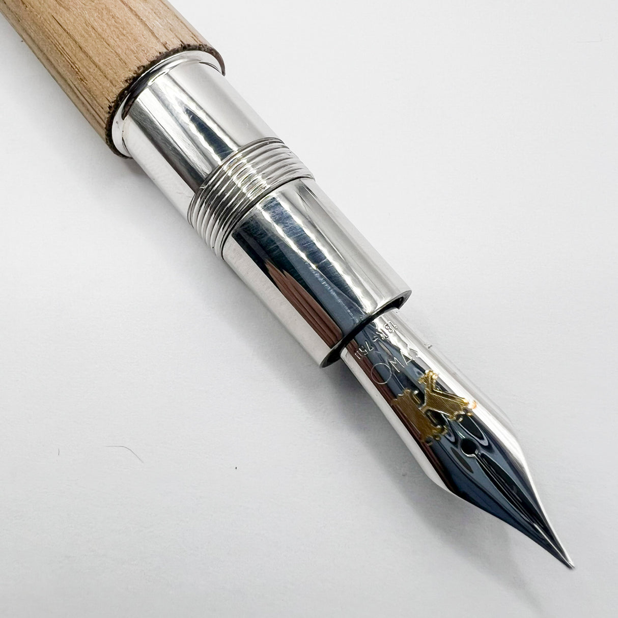 OMAS  Krug Limited Edition Oak Wood & Sterling Silver Fountain Pen - Medium 18kt Gold Nib